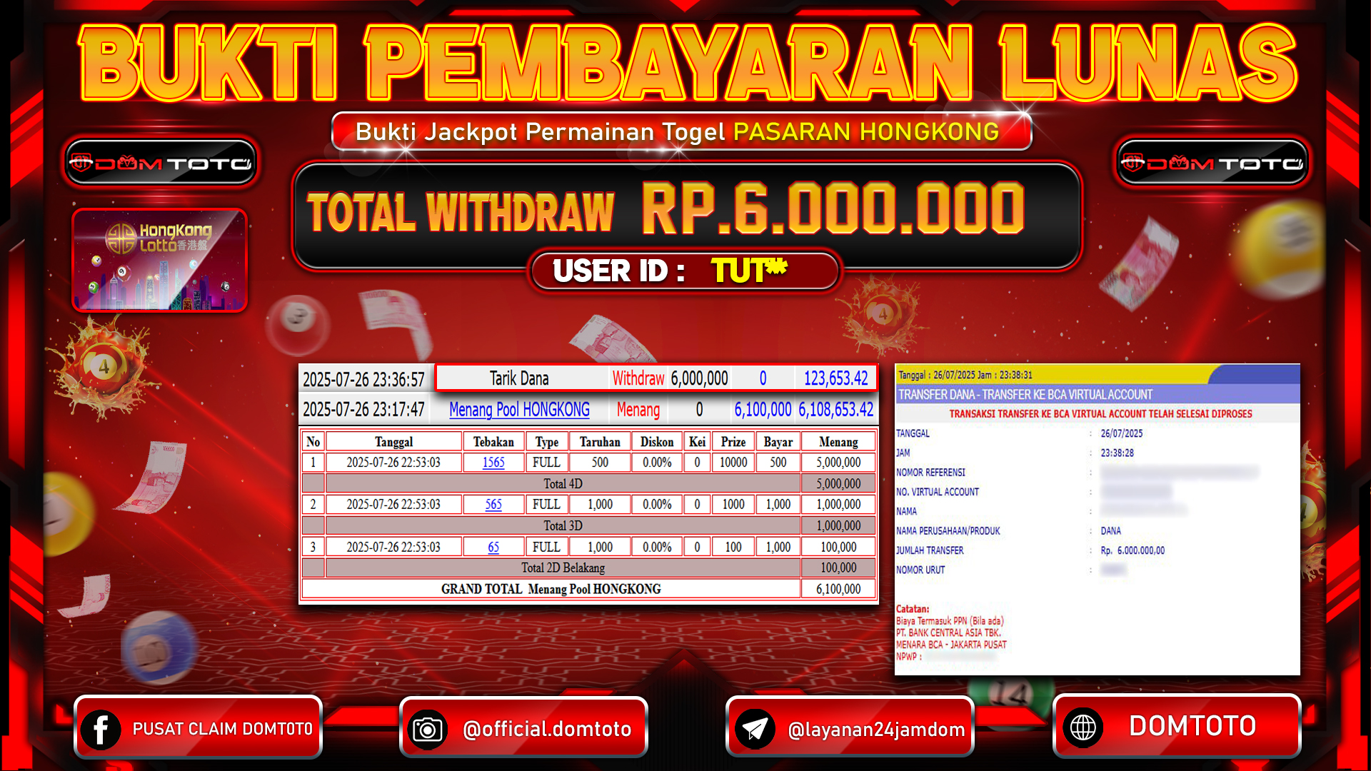 JACKPOT TOGEL HONGKONG  26 JULI 2025